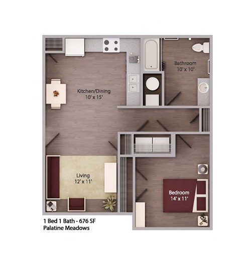 the 1190 floor plan  studio  503 sq ft